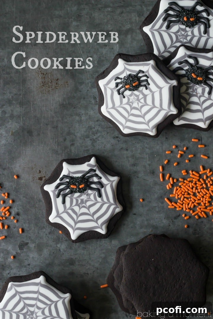 How to make Spiderweb Cookies with royal icing- these were pretty easy and kinda fun!
