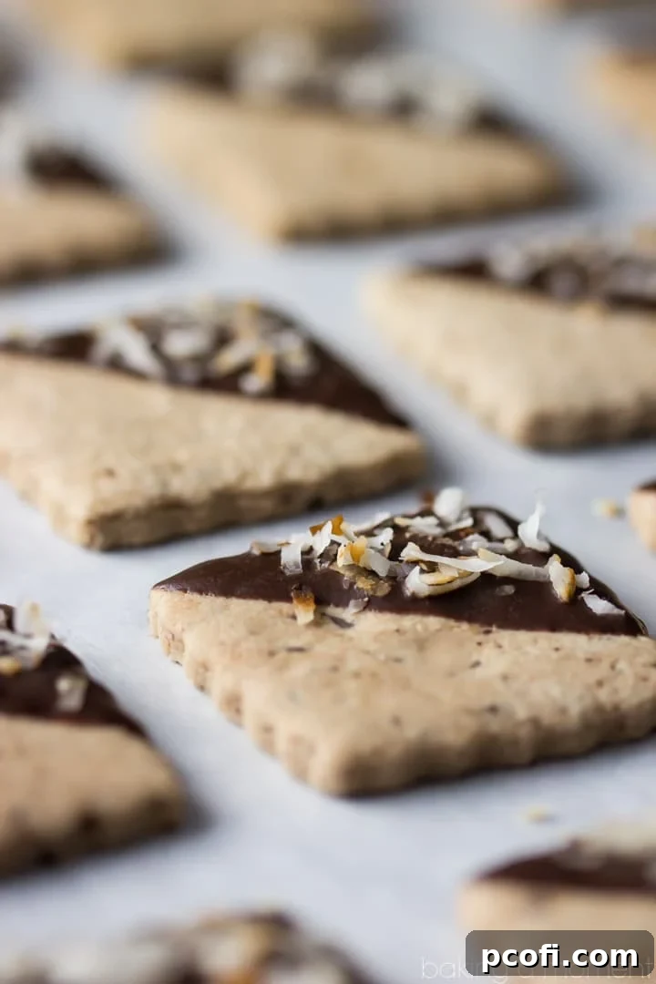 These durable and delicious Coconut Stracciatella Shortbread Cookies are perfect for shipping to loved ones, ensuring they arrive in pristine condition.