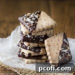 Coconut Stracciatella Shortbread Cookies