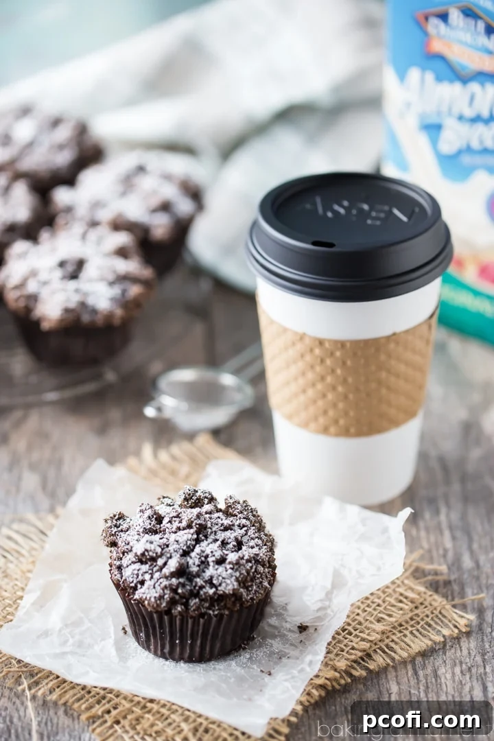 These chocolate muffins were so moist and chocolate-y! I was shocked that whole wheat and vegan could taste so indulgent. #ad