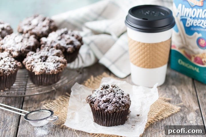 These chocolate muffins were so moist and chocolate-y! I was shocked that whole wheat and vegan could taste so indulgent. #ad