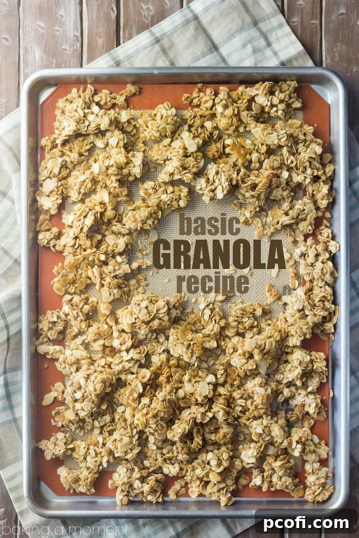 Best ever basic granola recipe- this can be customized in a million different ways, but it's really amazing as-is too! 