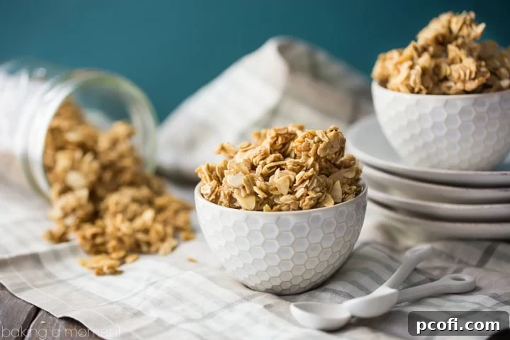 Best ever basic granola recipe- this can be customized in a million different ways, but it's really amazing as-is too! 