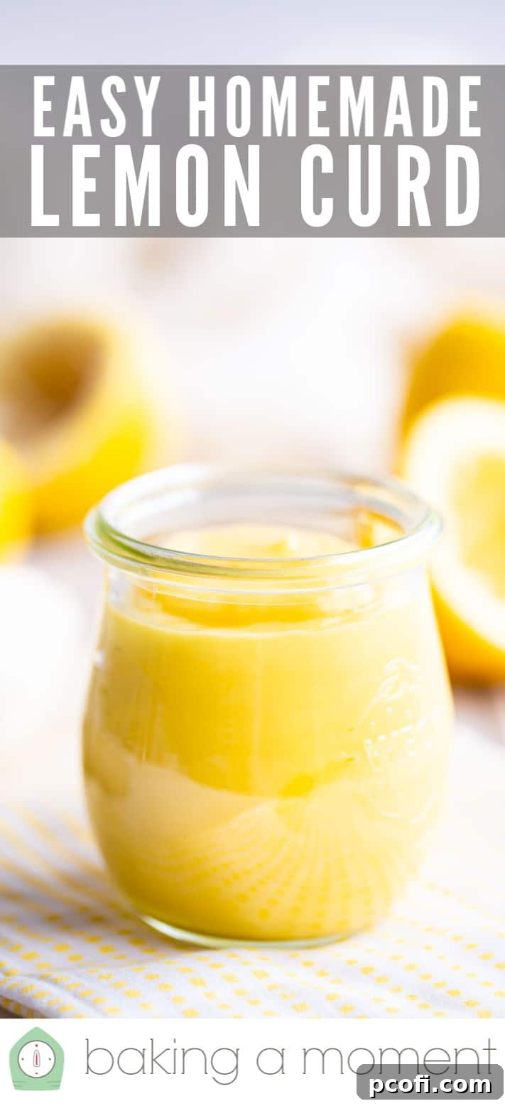 Lemon curd recipe prepared and served in a tulip-shaped jar, ready for enjoyment or gifting.