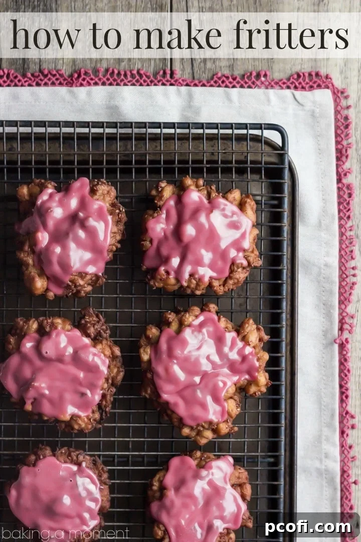 How to make fritters: I used raspberry jam in the dough and the glaze and they were amazing! Dough scraps mixed with raspberry jam.