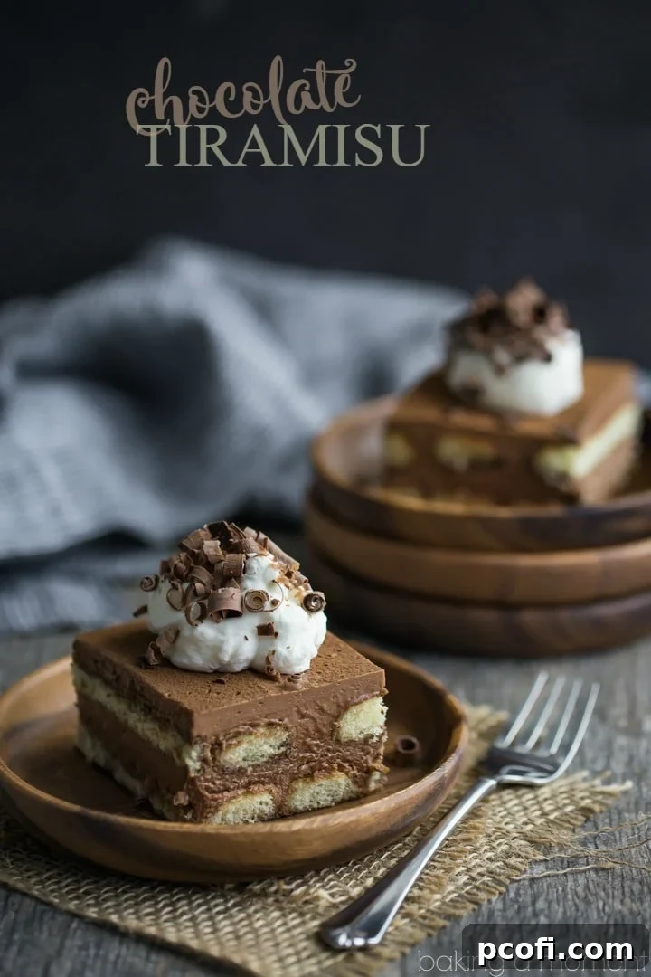 A large pan of Chocolate Tiramisu, ideal for serving a large gathering