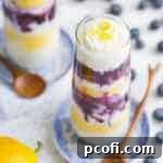 Lemon Blueberry Parfaits - a quick and easy no-bake dessert.