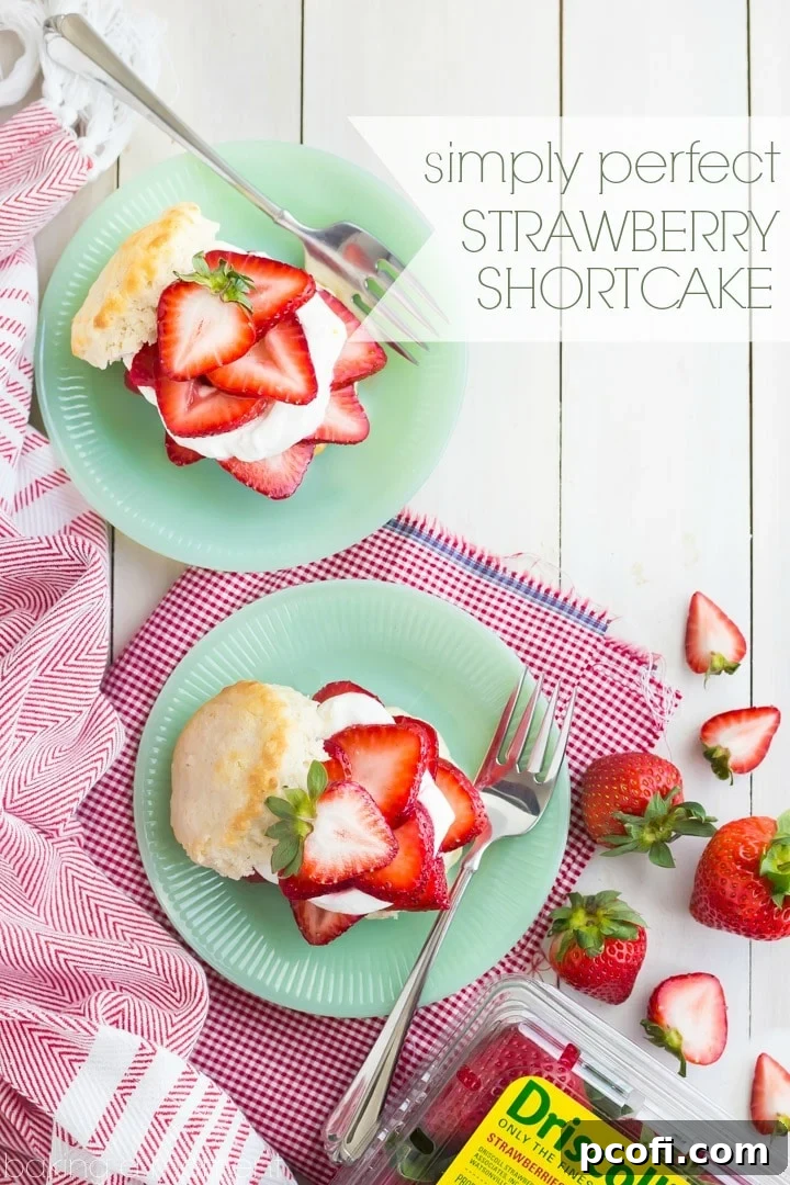 Classic Strawberry Shortcake with fresh Driscoll's strawberries and homemade whipped cream