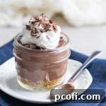Easy Chocolate Pudding Pie Jars from Scratch