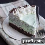 Mint Chocolate Chip Brownie Ice Cream Cake image thumbnail