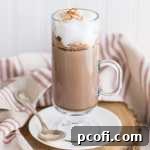 A delicious Chile Mocha Latte mix ready to be transformed into a warm, spiced beverage, capturing the essence of a Starbucks favorite.