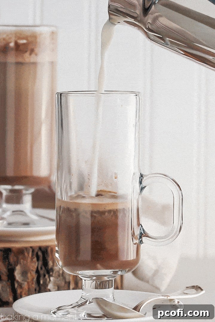 A completed homemade Chile Mocha Latte, garnished with whipped cream and a sprinkle of spices, capturing the essence of the Starbucks favorite.