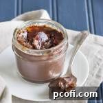 Chocolate Creme Brulee ready to be served