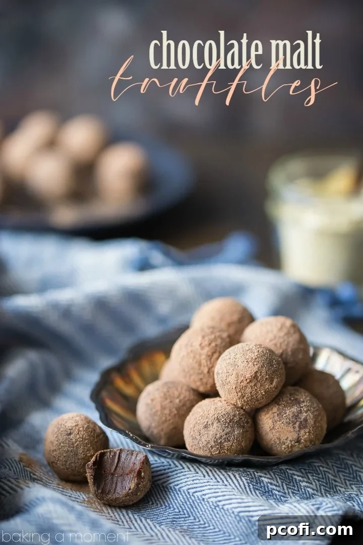These chocolate malt truffles were so easy to make! Just a few simple ingredients and the chocolate malt flavor was so rich and smooth. I'll be giving these as gifts this Christmas! #savorysimplecookbook food desserts chocolate