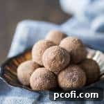 Delicious homemade chocolate malt truffles