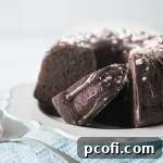 Chocolate Peppermint Bundt Cake, ready for the holidays.