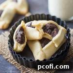 Fudge Brownie Hamantaschen with delicious filling