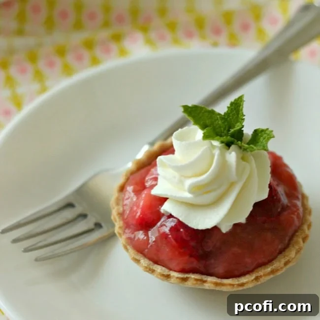 Strawberry Rhubarb Tarts by BakingAMoment.com