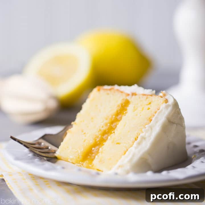 Mini Lemon Cake, a bright citrus dessert perfect for smaller get-togethers, with cream cheese frosting and lemon curd filling.
