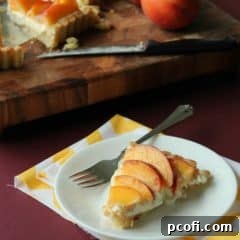 Peach Amaretto Cheesecake Tart