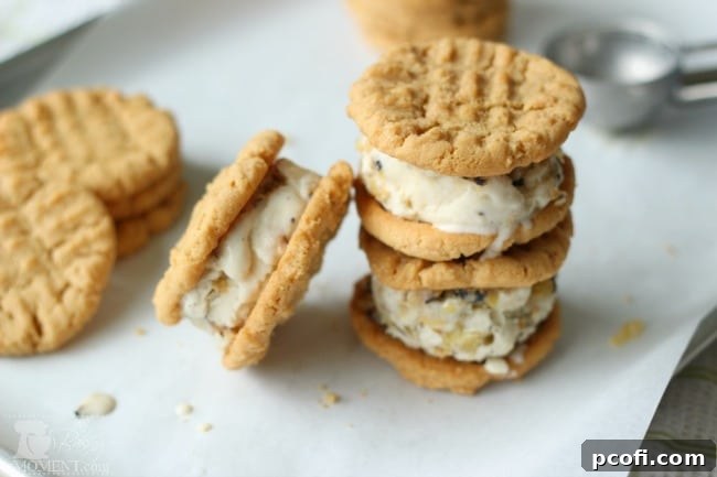 A close-up view of the grilled pineapple adding texture and flavor to the Thai Ice Cream Sandwiches.