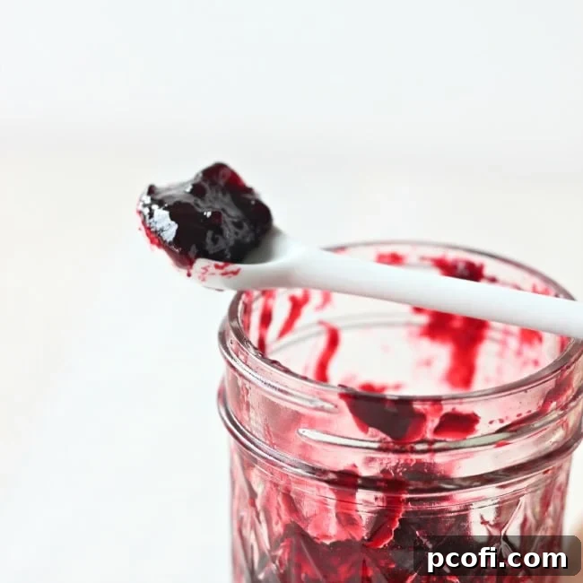 Homemade Seedless Blackberry Jam in a Jar