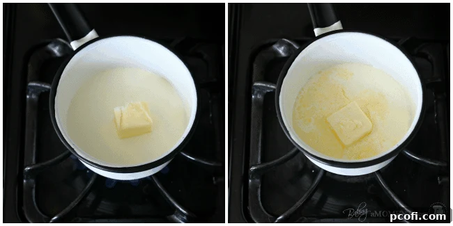 Cooking Sugar, Corn Syrup, and Water for Caramel Base