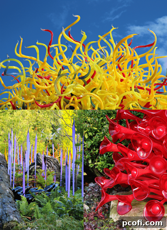 Intricate blown glass artwork at Chihuly Garden and Glass