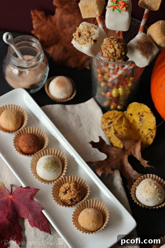 Pumpkin Cheesecake Truffle Pops | Baking a Moment