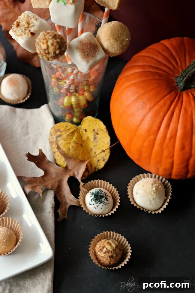 Pumpkin Cheesecake Truffle Pops | Baking a Moment