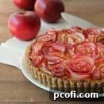Apple Rose Tart with Maple Custard and Walnut Crust