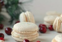 Festive Orange Walnut Macarons with Spiced Cranberry Cream