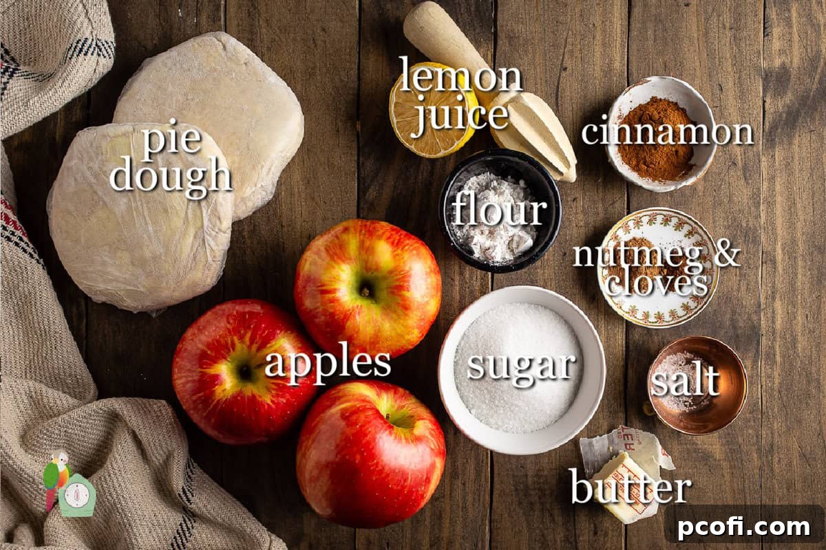 A vibrant display of fresh apples and spices, showcasing the key ingredients for homemade apple pie.