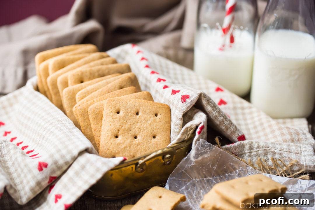 A delicious homemade s'more featuring a perfectly toasted marshmallow and melted chocolate sandwiched between two homemade graham crackers.