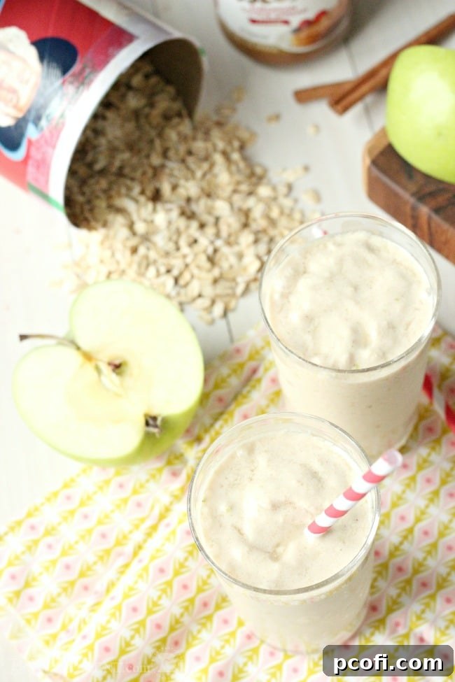 Green Apple Cookie Butter Oat Smoothie ready to drink