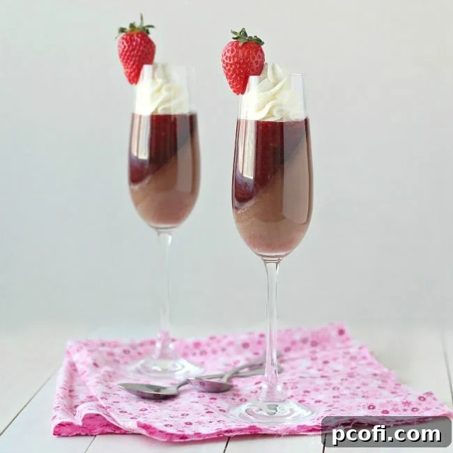 Strawberry Rose Chocolate Verrines | Baking a Moment