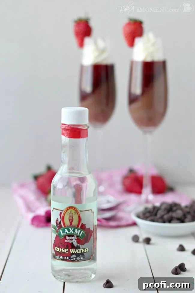 Strawberry Rose Chocolate Verrines | Baking a Moment