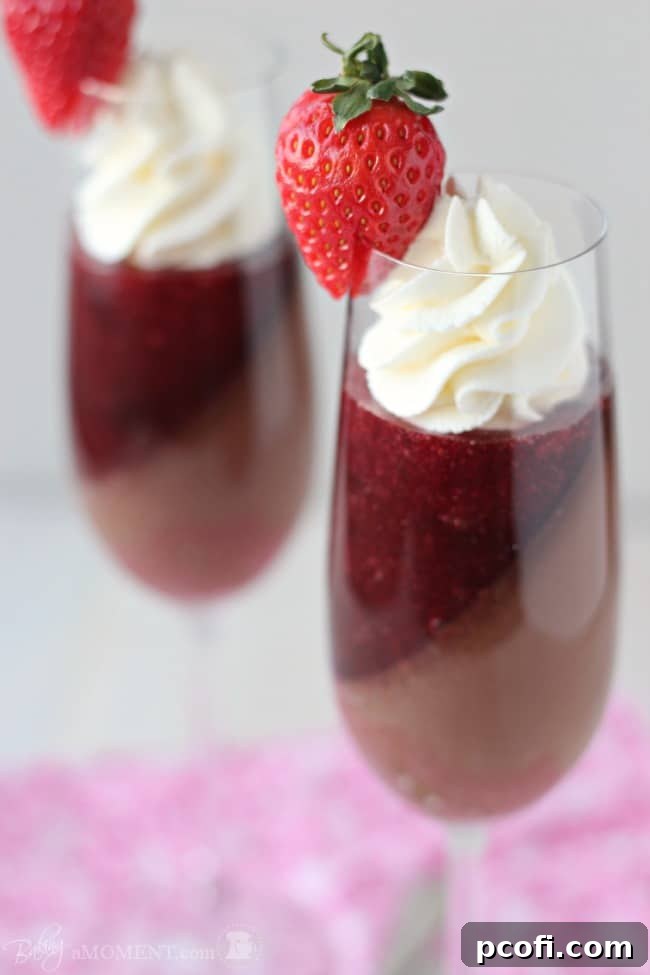 Strawberry Rose Chocolate Verrines | Baking a Moment