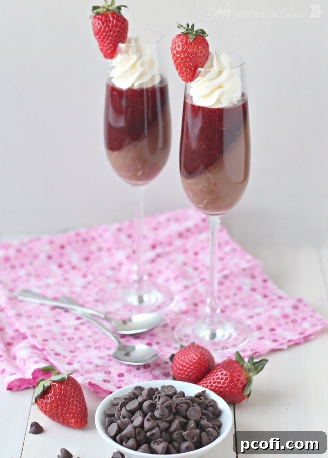 Strawberry Rose Chocolate Verrines | Baking a Moment