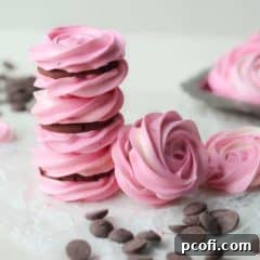 Raspberry Meringue Sandwiches with Whipped Ganache Filling