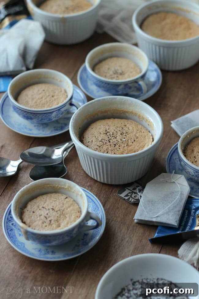 Individual English Teatime Pudding Cakes, ready to be enjoyed as a warm, comforting dessert.