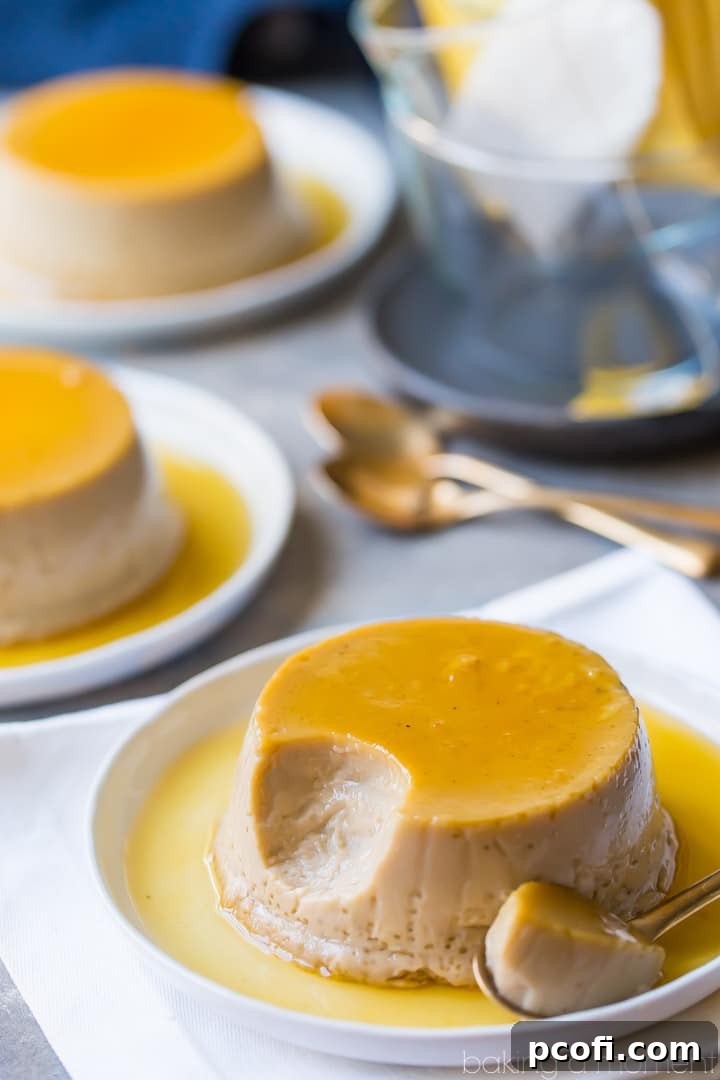 Earl Grey Creme Caramel: the perfect dessert for a cozy evening, showcasing a unique blend of tea and caramel flavors.