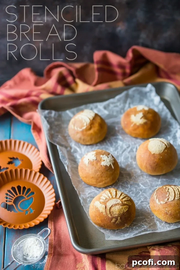 I made these stenciled bread rolls for Thanksgiving and my guests went crazy for them! It was surprisingly easy to do and it made our holiday table even more festive. food bread crafts 