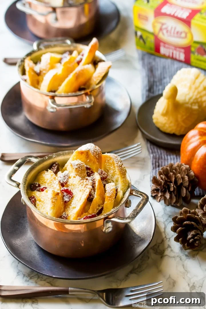 Bread & butter pudding: this is comfort food at its very best! The bread gets so toasty & crisp on top, creamy & rich underneath. I make this every winter and my family goes crazy for it! #food #desserts #comfortfood #custard #breadpudding #baking