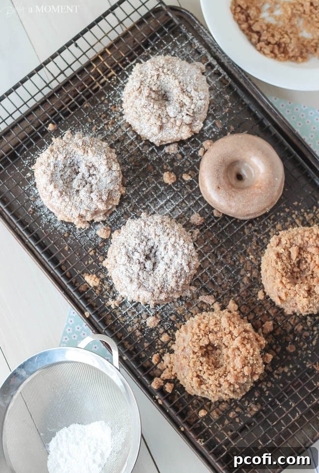 Homemade Crumb Donut with Perfect Crumb Topping and Glaze