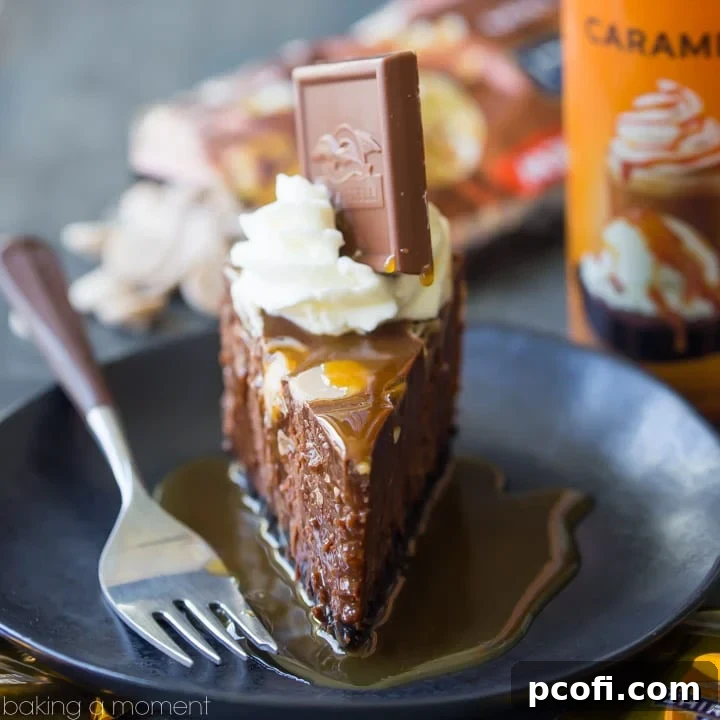 Chocolate Caramel Chip Cheesecake: a rich, decadent, and intensely chocolatey dessert featuring Ghirardelli caramel chips, perfect for making ahead and impressing guests.