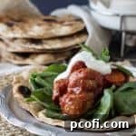 Moroccan Turkey Meatballs and Whole Wheat Naan