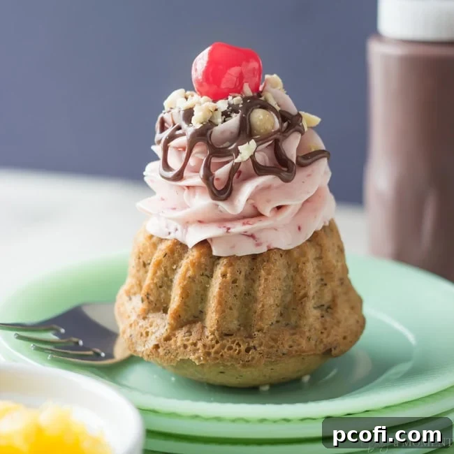 Banana Split Mini Bundt Cakes | Baking a Moment