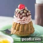 Banana Split Mini Bundt Cakes