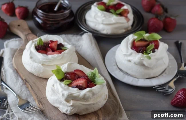 Fresh Pavlova Meringue Bases